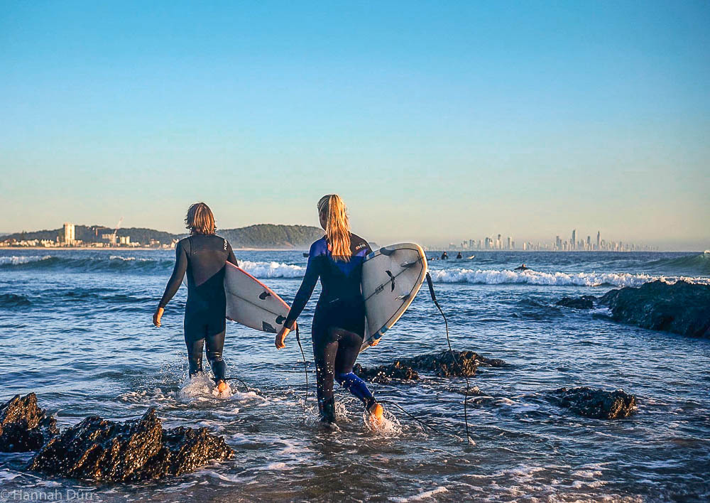 Surfen an der Goldcoast in Australien als Anfänger