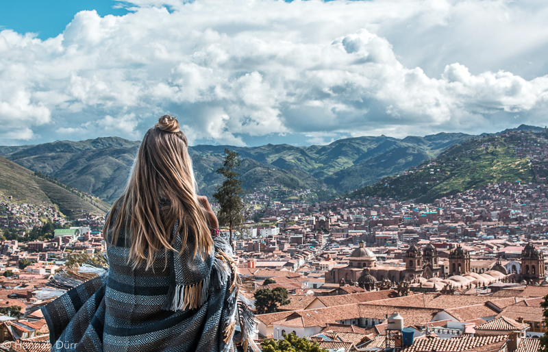 Aussicht auf Altstadt von Cusco, Peru